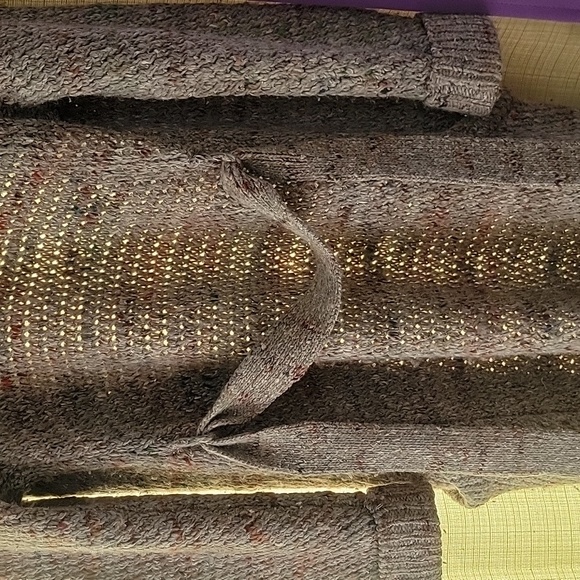 Extra Long Gray Knit Cardigan ROBE Duster Jacket By SOH Wool Alpaca Silk - Picture 11 of 12